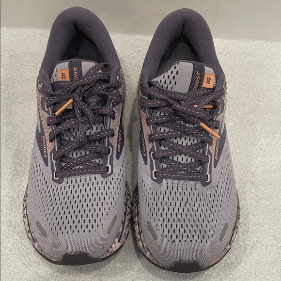 Brooks Ghost 14 Running Shoes Purple and Peach accents in color. - Picture 2 of 7